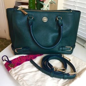 Tory Burch Robinson Small Saffiano Multi Tote